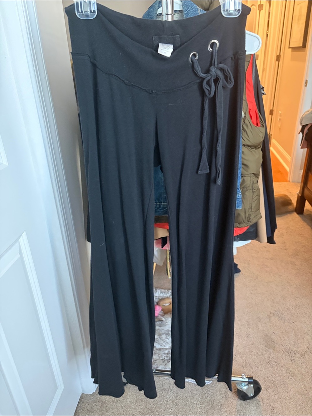 Young Fabulous & Broke Black Wide-Leg Drawstring Lounge Pants